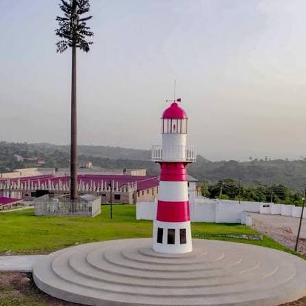 Lighthouse overlooking the Akwapim Mountains from Anagkazo Campus